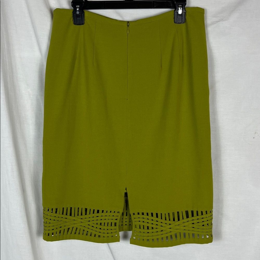Light Olive Green Monroe and Main 2 Piece Suit with Lattice Trim - Picture 7 of 8